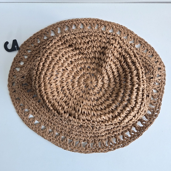 New With Tag Zara Kids Rustic Tan Straw Bucket Hat Size 10-14 Years NWT - Picture 8 of 10